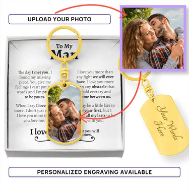 To My Man Morse Code Keychain - Love You This Much